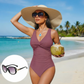 ☀️50% kedvezmény🏖️ Női, derékvonalat kiemelő egyrészes fürdőruha 🩱