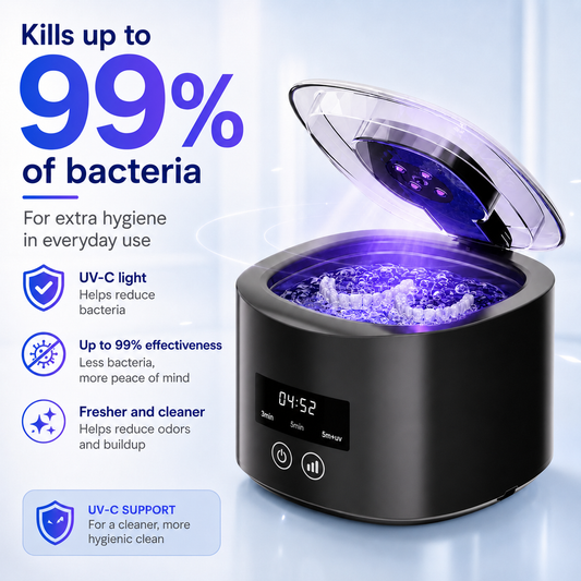 🦷50% kedvezmény✨ Denture Dome ultrahangos UV-C tisztító