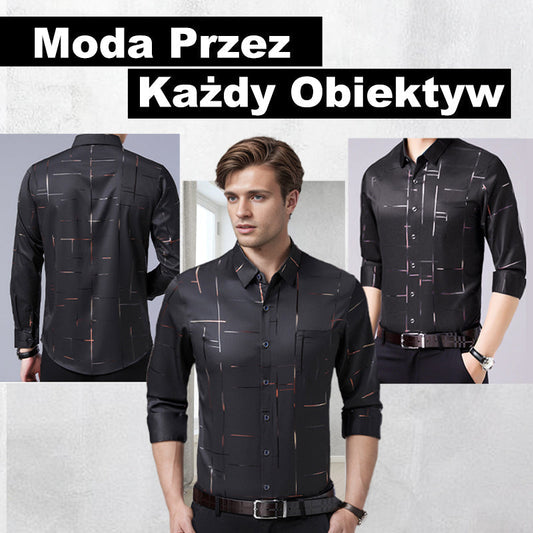 👨(M-4XL)🔥 Męska koszula odporna na zagniecenia w jednolitym kolorze