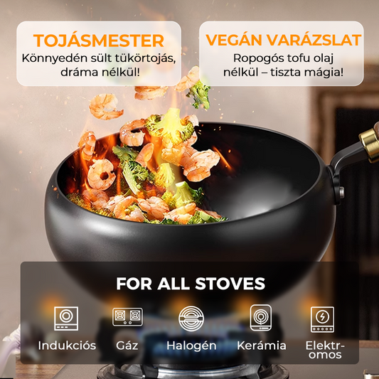👨‍🍳 50% kedvezmény🍳 Megnövelt vastagságú, bevonat nélküli serpenyő 🍲Ingyenes szállítás