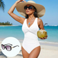 ☀️50% kedvezmény🏖️ Női, derékvonalat kiemelő egyrészes fürdőruha 🩱