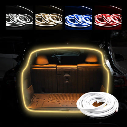 ✨🚗 Dekoratív Autó Fénycsík: 12V LED, 5 Méter, Vízálló és Ragasztós! 🌈