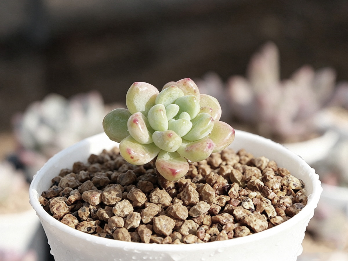 Weak-looking plant before care
