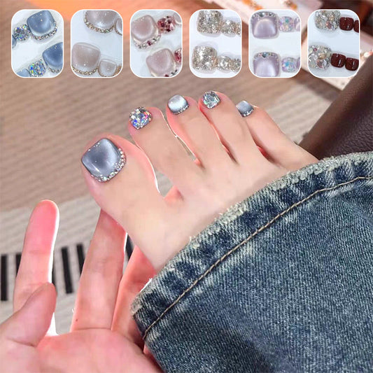 14 arkuszy Square Press on Toenails🌈