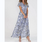 🔥👗Eleganckie szyfonowe sukienki z krótkim rękawem w kwiaty