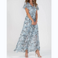 🔥👗Eleganckie szyfonowe sukienki z krótkim rękawem w kwiaty