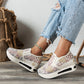 Damskie buty casualowe z oddychającej siateczki z grubą podeszwą