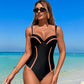 👙🌞Seksowny damski jednoczęściowy kostium kąpielowy z wąską talią