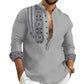 Long-sleeved Stand Collar Casual Shirt for Men
