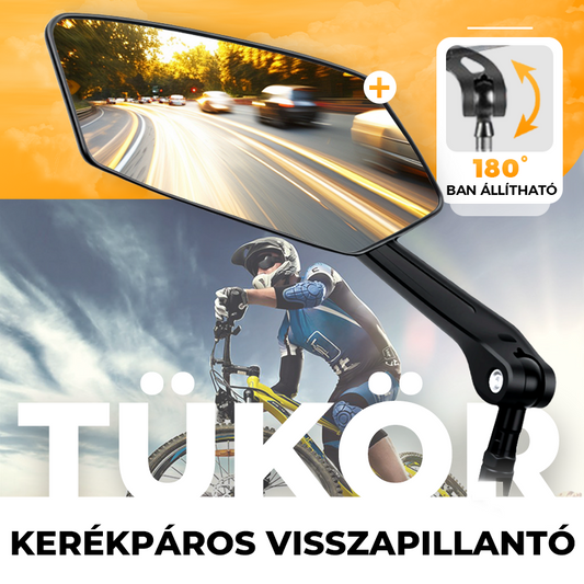 🚴‍♀️ Kerékpár visszapillantó tükör – 360° forgatható