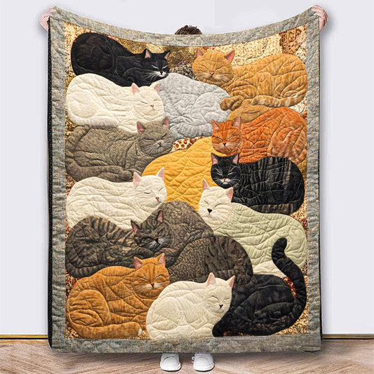 🐱 50% kedvezmény💤 Kényelmes, 9 paneles alvómacska takaró – ultrapuha flanel, megfordítható kialakítás✨