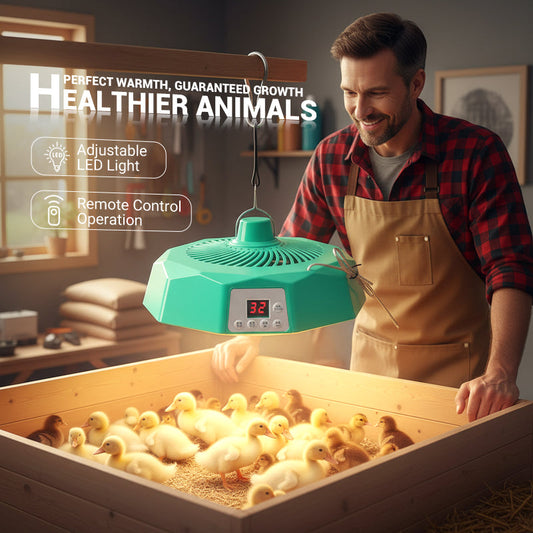 🐔Lampa grzewcza do karmienia drobiu z pilotem zdalnego sterowania