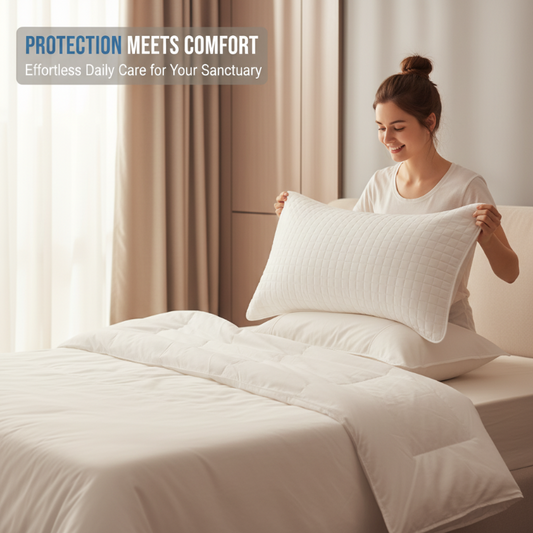 💥Pikowane ochraniacze na poduszki zapobiegające żółknięciu poduszek