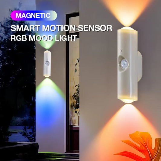 🌈1+1 INGYEN💡Mágneses, okos mozgásérzékelő RGB-világítással