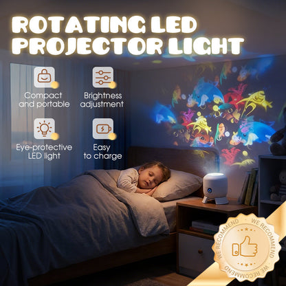 🌌✨ Dinamikusan forgó LED projektor lámpa 🐬🎁