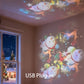 🌌✨ Dinamikusan forgó LED projektor lámpa 🐬🎁