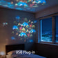 🌌✨ Dinamikusan forgó LED projektor lámpa 🐬🎁