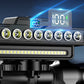 🚲 Újratölthető, 28 LED-es kerékpárlámpa dudával | 3 üzemmód, USB-C, vízálló