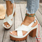 💗Női keresztpántos platform szandál👡
