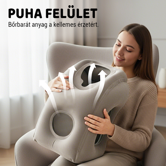 ✈️ Kompakt felfújható utazó nyakpárna – Könnyen hordozható, kényelmes hosszú utazásokhoz✨