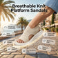 👠Női, lélegző kötött anyagból készült platform szandál ☁️