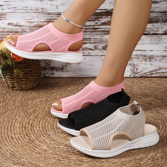 👡 Kötött, vastag talpú szandál | Raktáron