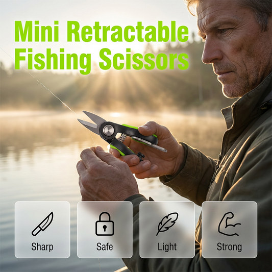 🏕️✂️ Mini rozsdamentes acél horgászolló – Éles vágás, kompakt méret és megbízható társ a pecához 🎣