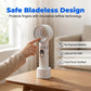Digitális kijelzős, pengétlen kézi ventilátor
