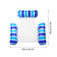 Colorful Striped Inflatable Pool Float with Inflator