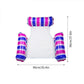 Colorful Striped Inflatable Pool Float with Inflator
