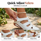 👡☀️ Élvezze az egész napos kényelmet –☁️ Női légáteresztő ék alakú szandál állítható pántokkal – Utánvétes ✨