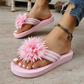 🌸Női flip-flopok virágmintával, könnyű nyári papucs
