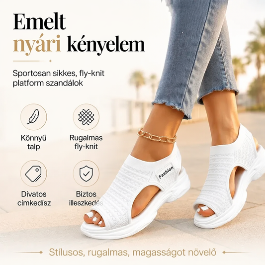👡 Női kényelmes kötött platform szandál – Utánvét ✨