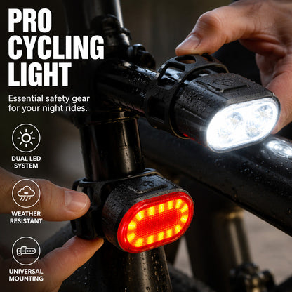 🚲 USB-ről tölthető kerékpárlámpa készlet | Raktáron🌃✨