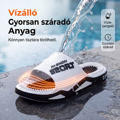 ✨ Férfi Masszázspapucs - Ergonomikus Lábívtámasz & Csúszásgátló Talp