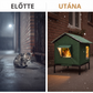 😻 50% kedvezmény🐾Vízálló kültéri macskaház – megemelt, összecsukható és hajtogatható