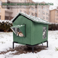😻 50% kedvezmény🐾Vízálló kültéri macskaház – megemelt, összecsukható és hajtogatható