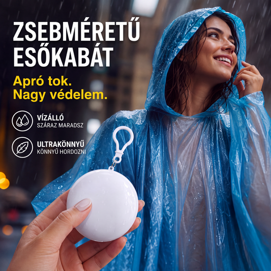 🏕️1+2 INGYEN🌧️ Hordozható esőkabát