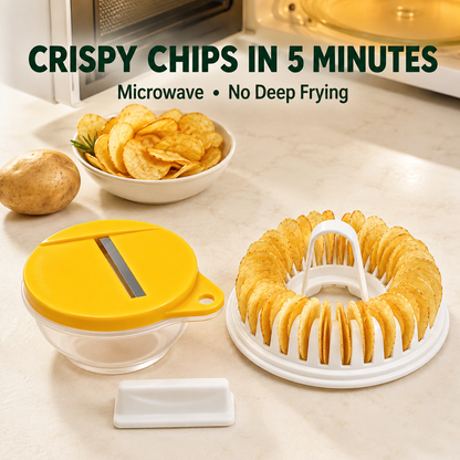 🥔 Mikrohullámú burgonyaszirom‑készítő – Olajmentes, egészséges ropogós chips otthon🍟