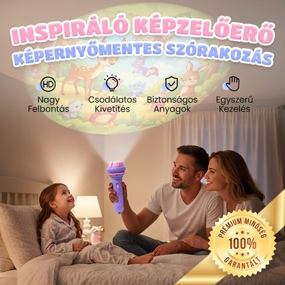 Korai oktatásra szánt projektoros zseblámpa gyerekeknek