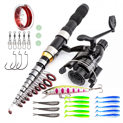🎣 50% kedvezmény 🧰Teljes utazó horgászkészlet és hordtáska