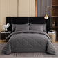 🛌🧵 3 darabos steppelt ágynemű garnitúra – Puha, kényelmes, 2 párnahuzattal 📦