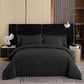 🛌🧵 3 darabos steppelt ágynemű garnitúra – Puha, kényelmes, 2 párnahuzattal 📦