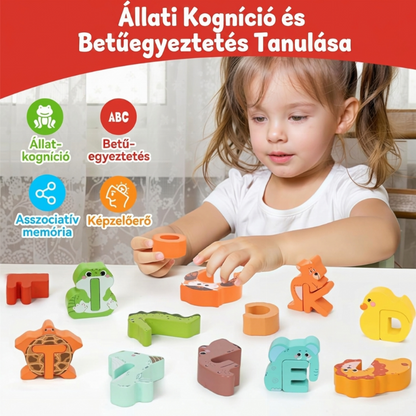 🧠🧩 26 darabos fa párosító játék
