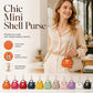 👛Mini Shell Táska Kulcstartó PU Bőr Rúzs Érme Pénztárca