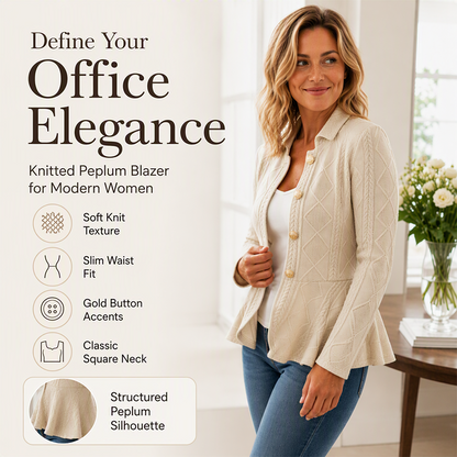 🧥Női elegáns fodros peplum blézer