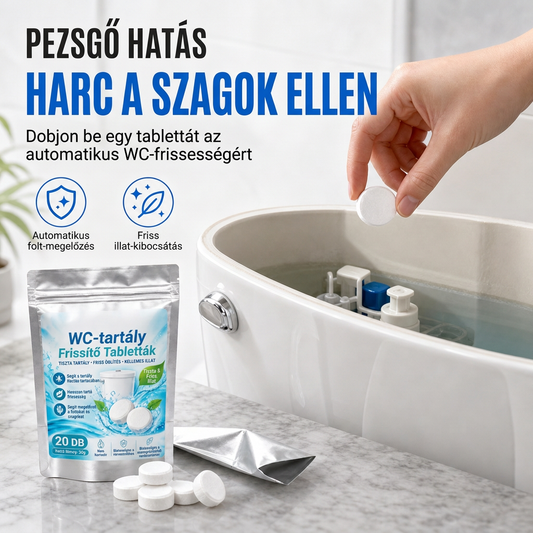 🚽1+1 ingyen🧼Kerek, pezsgőtablettás WC-tartály-illatosító és szagtalanító tabletta