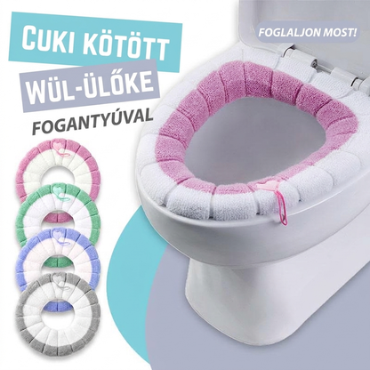 🚽1+1 ingyen💨Puha, kötött WC-üléshuzat fogantyúval