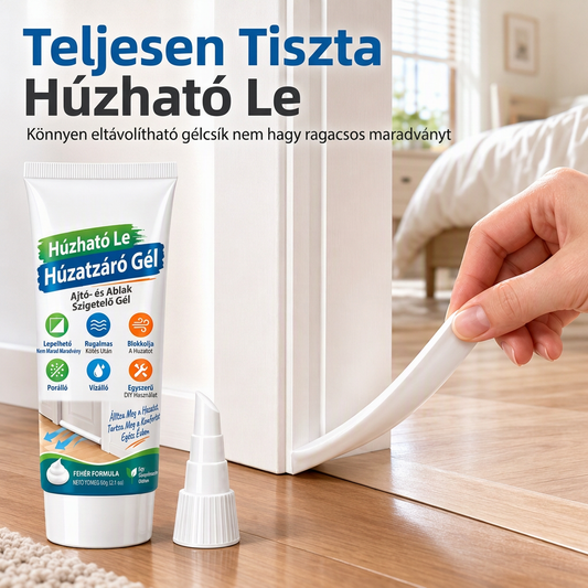 🚪1+1 INGYEN🏠Ajtókhoz és ablakokhoz használható, fehér, eltávolítható tömítőanyag – szélálló tömítőkészlet (műanyag kaparóval)