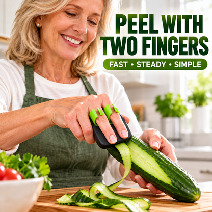 🥕1+1 ingyen🔪Ergonómikus, kétujjas zöldség- és gyümölcshámozó✨